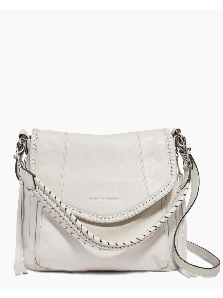 Aimee All For Love Convertible Shoulder Chalk Leather Bag Nwot